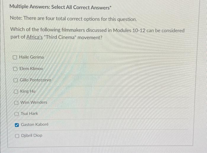 Multiple Answers: Select All Correct Answers*