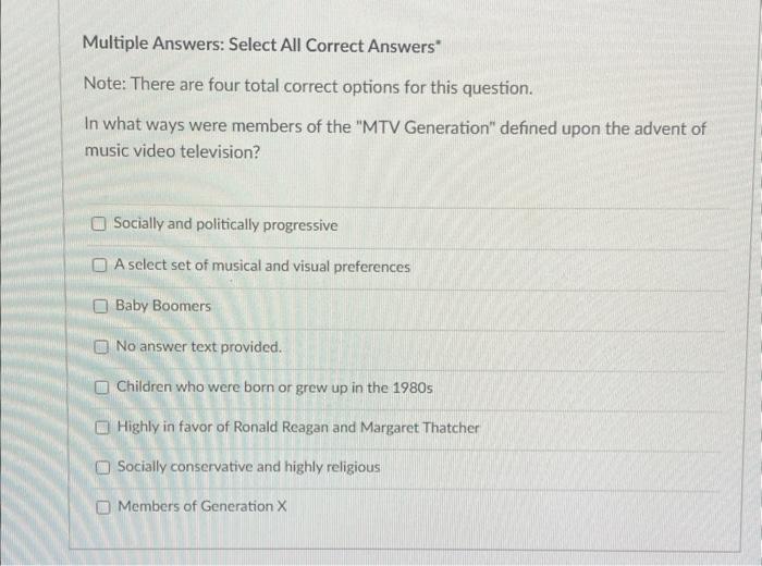 Multiple Answers: Select All Correct Answers"