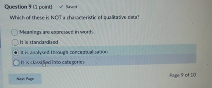 Question 6 (1 point) Saved How should your