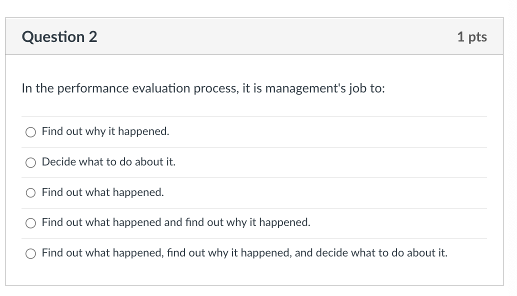 2 In the performance evaluation process, it is