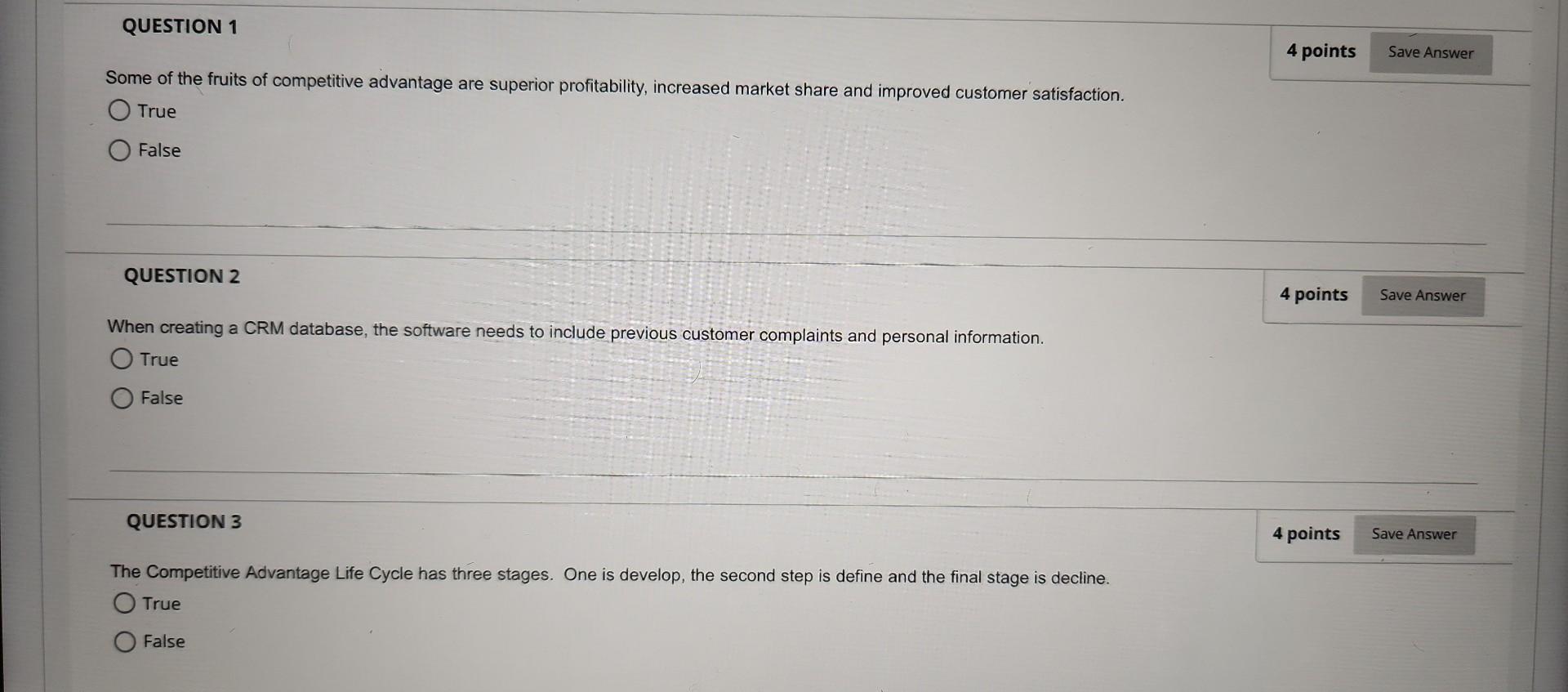 Some of the fruits of competitive advantage are