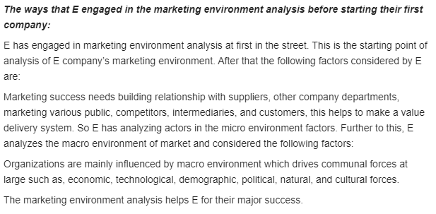 E company was started in 2004. Their products are