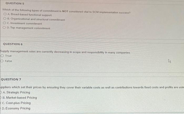 Supply management roles are currently decreasing