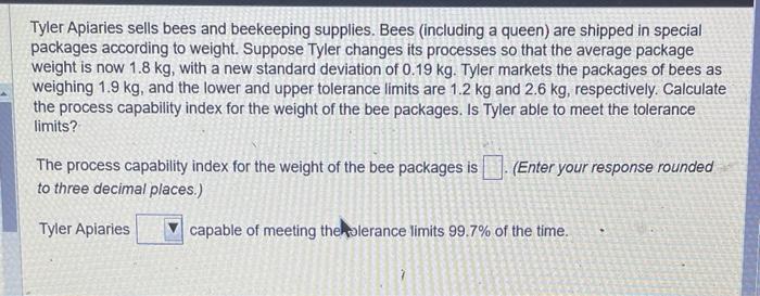 please help! Tyler Apiaries sells bees and