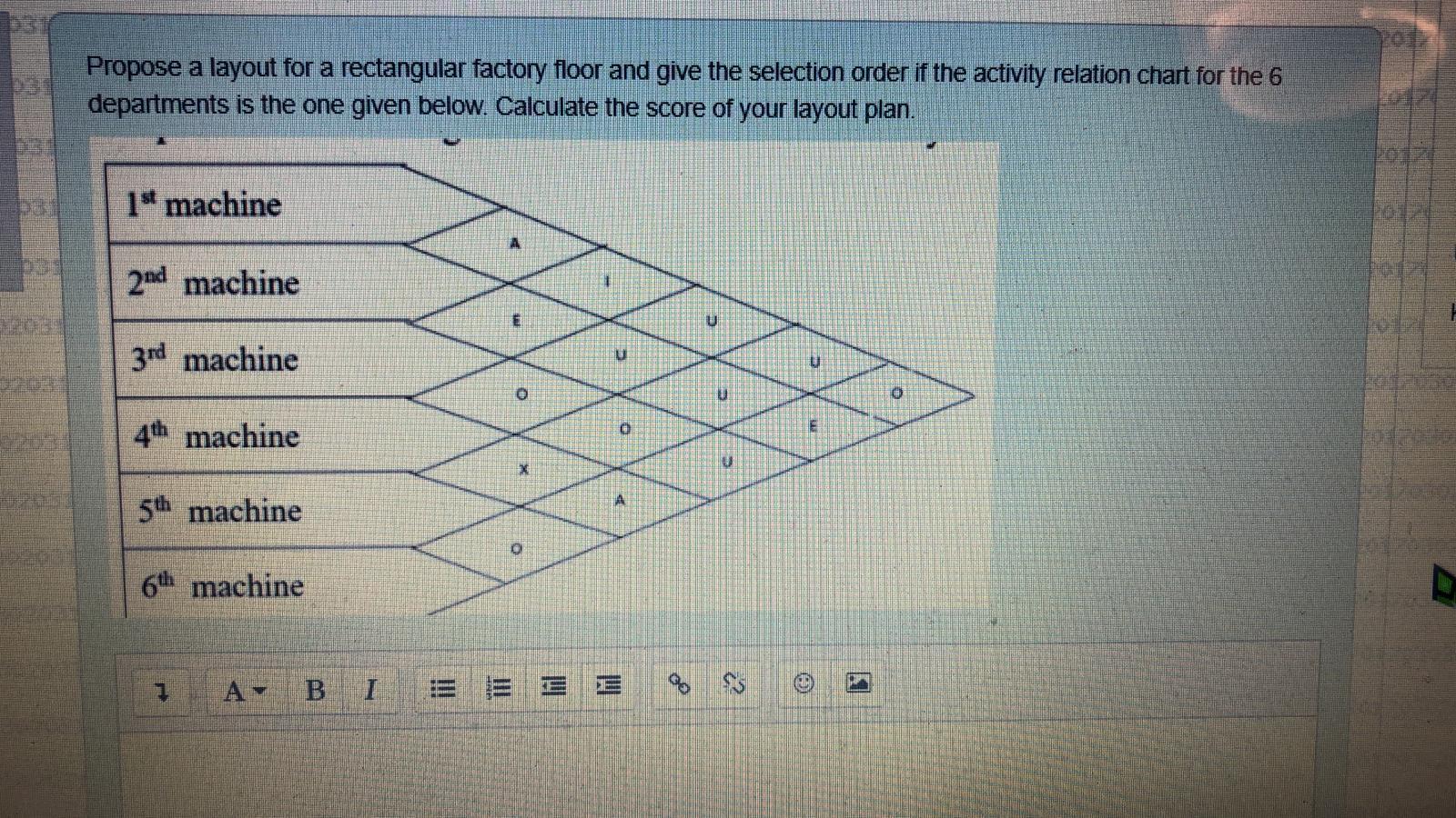 Propose a layout for a rectangular factory floor