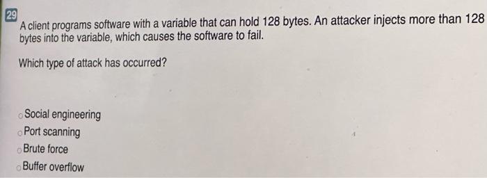 A client programs software with a variable that