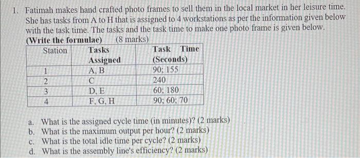 2Qs left need full solution please. Fatimah makes