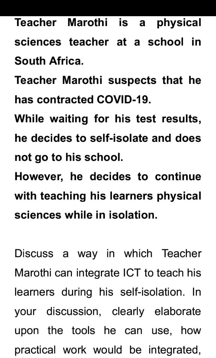 Teacher Marothi is a physical sciences teacher at