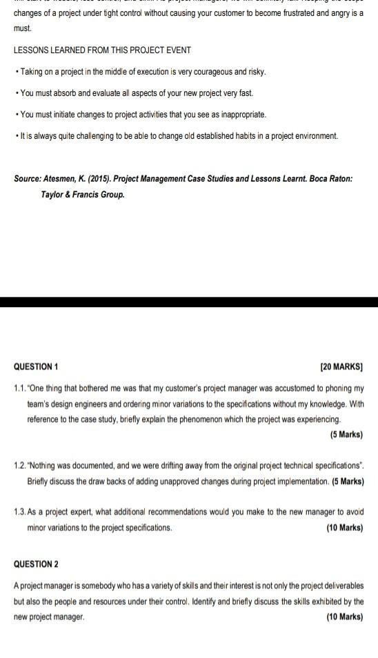 Read the following Case Study and answer the