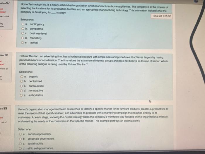 Question 91 The BCG portfolio planning model uses
