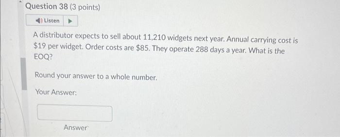A distributor expects to sell about 11,210