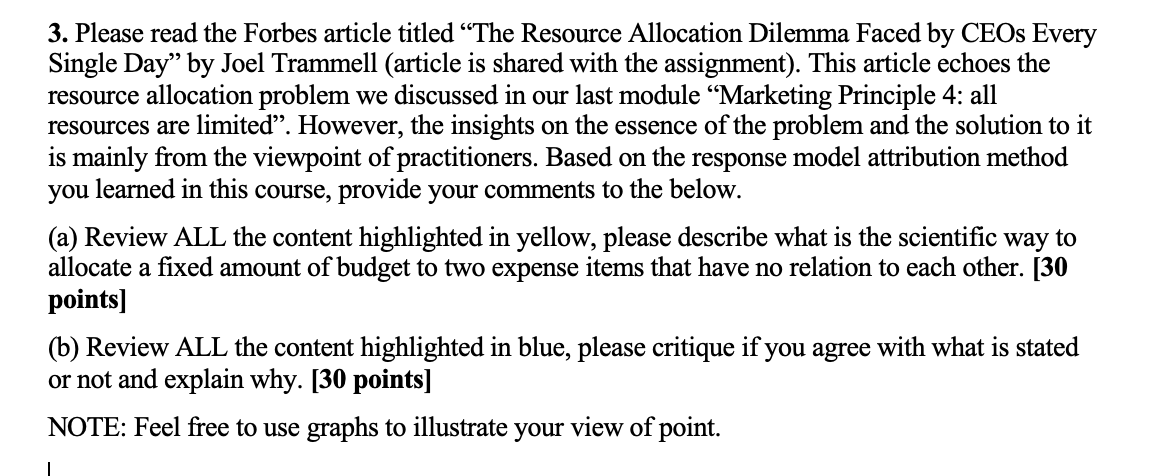 3. Please read the Forbes article titled "The