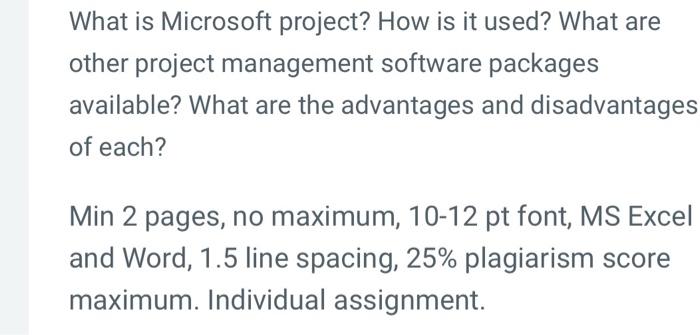 What is Microsoft project? How is it used? What