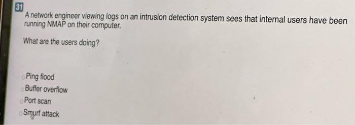 A network engineer viewing logs on an intrusion