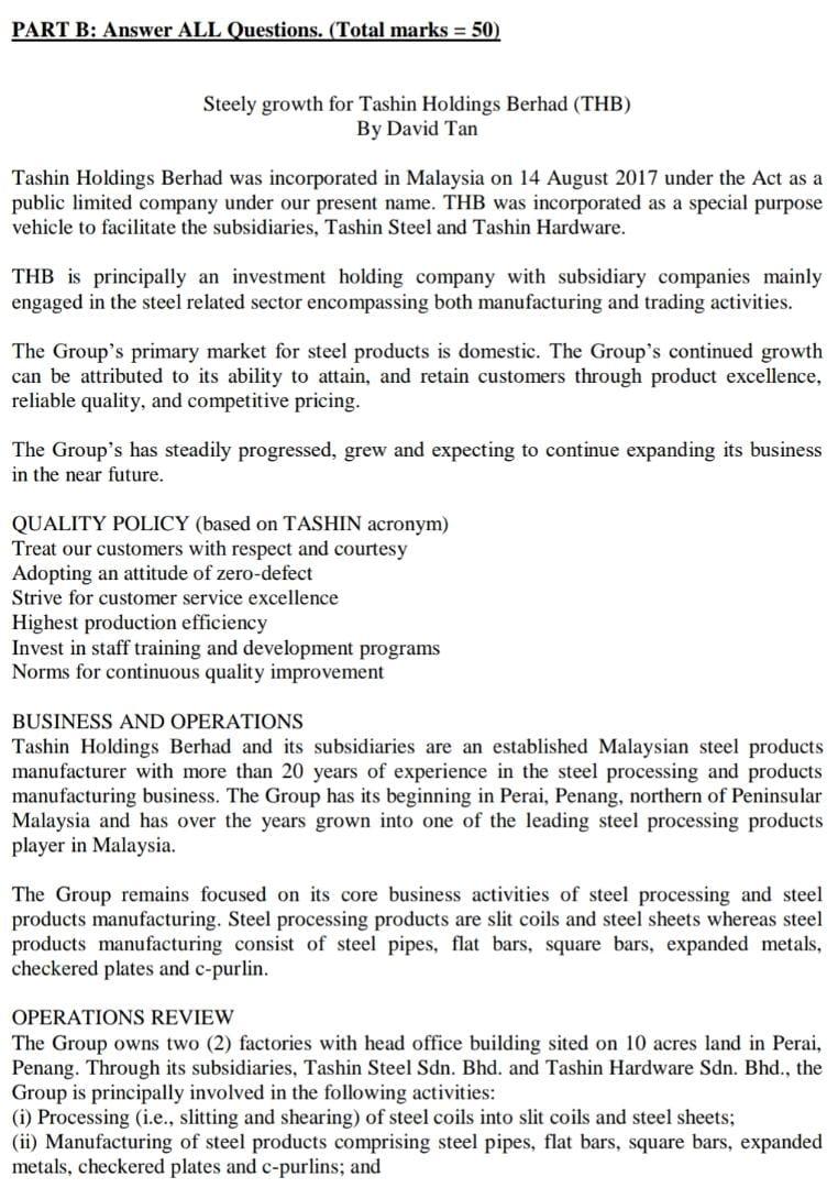 QUESTION 4 a. Draw and explain SWOT Matrix for