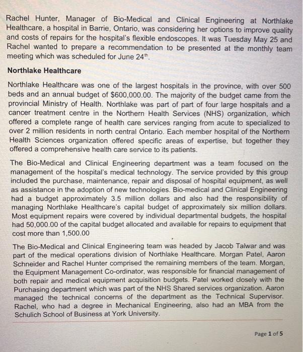 Rachel Hunter, Manager of Bio-Medical and