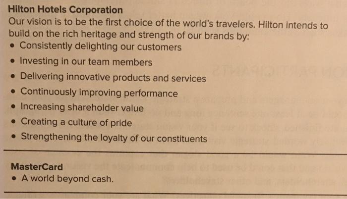 please answer the first question for Hilton and