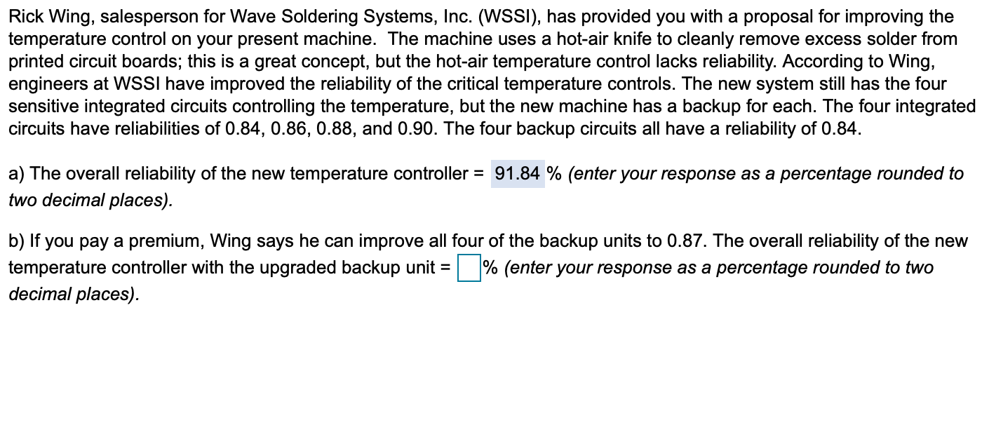 Only need part B answered. Part A is correct.