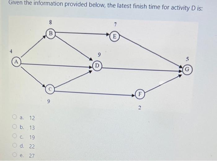 Given the information provided below, the