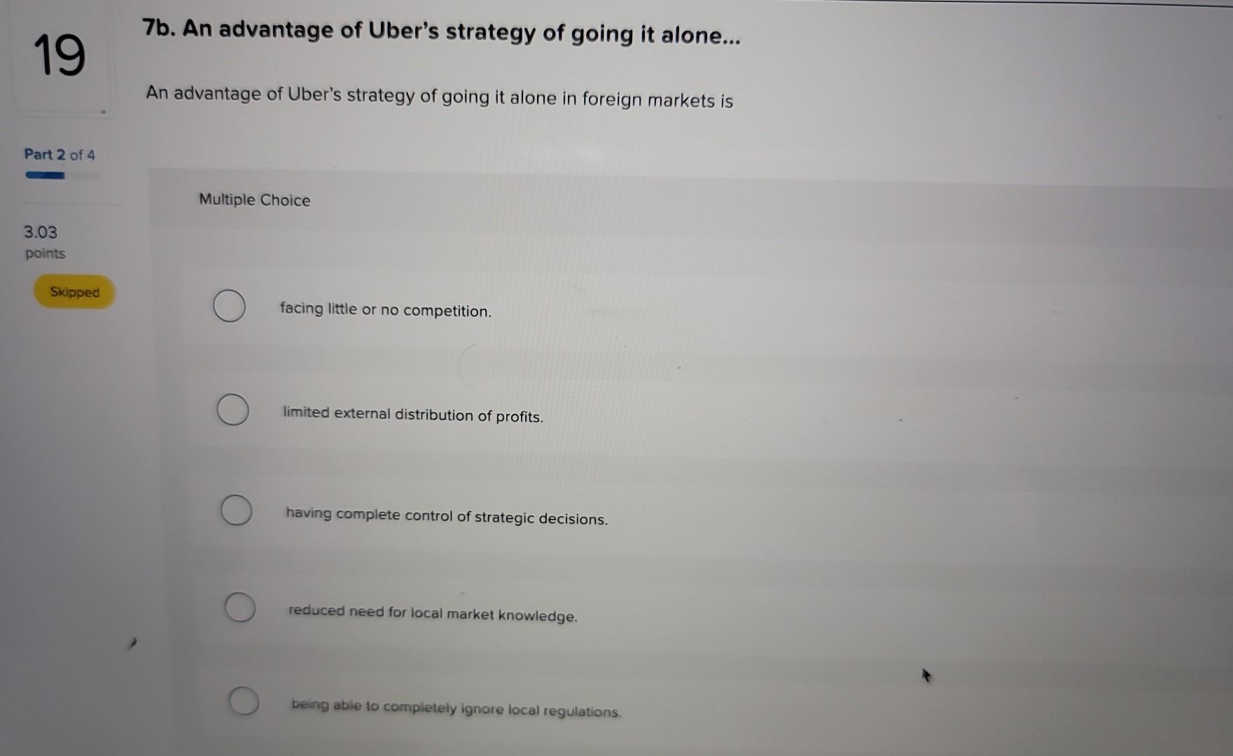 chapter-Opening case: uber's Foreien Narket Entry