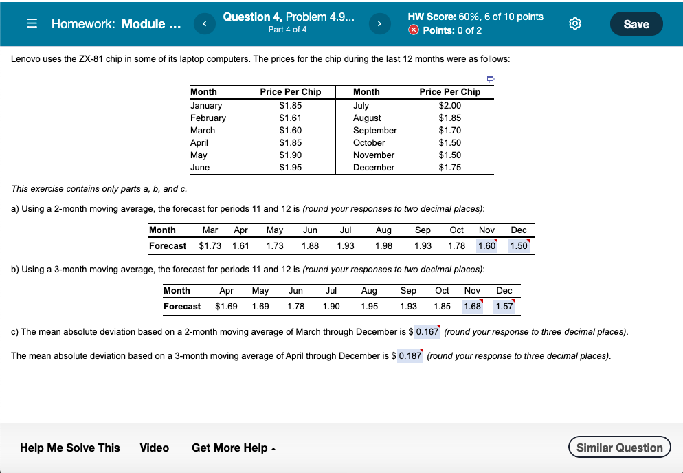 = Homework: Module ... Question 4, Problem 4.9...
