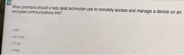 What command should a help desk technician use to