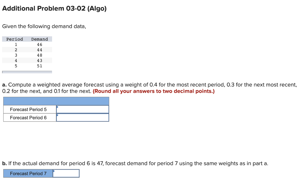 Additional Problem 03-02 (Algo) Given the