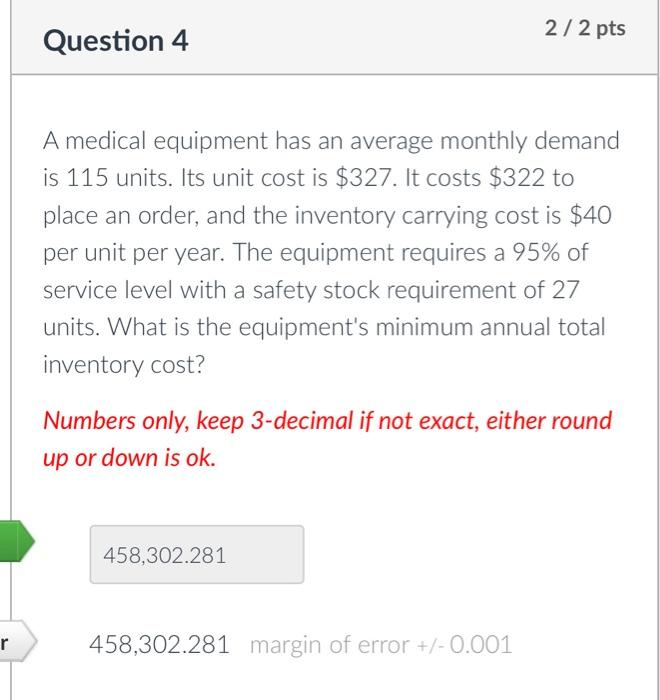 Answers are correct, would just like a step by