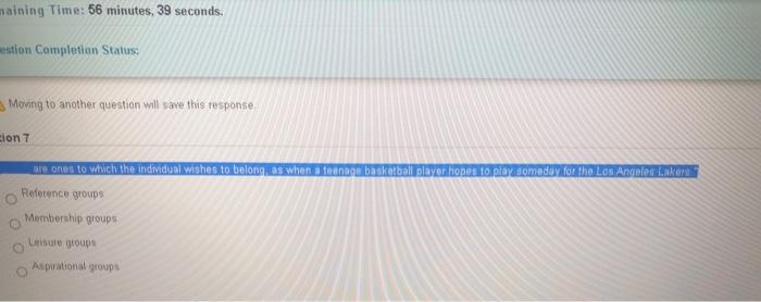 naining Time: 56 minutes, 39 seconds. estion