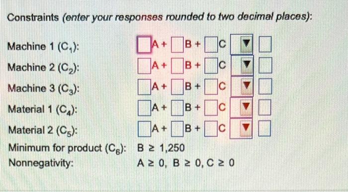 A small fabrication firm makes three basic types