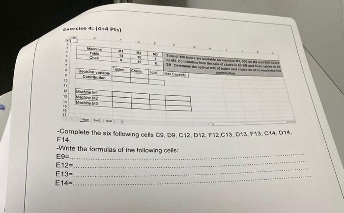 Oper.Re please clearly solve the problem Exercise