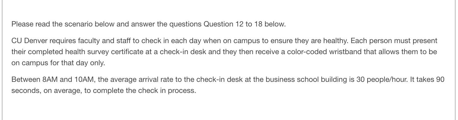 Please read the scenario below and answer the