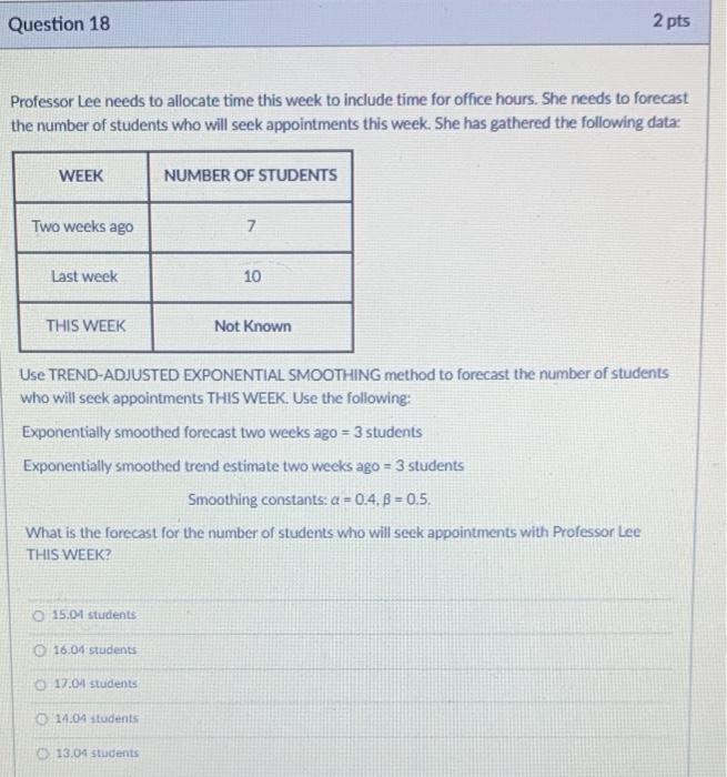 Professor Lee needs to allocate time this week to