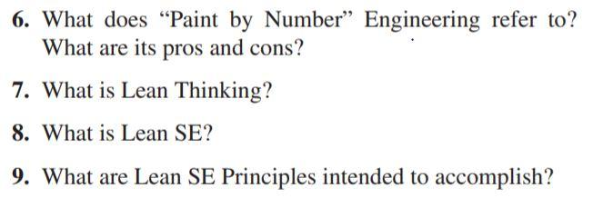 6. What does Paint by Number Engineering refer