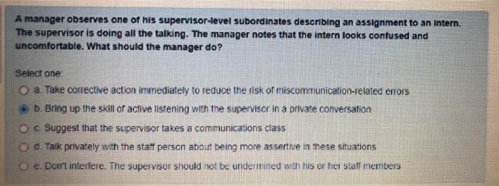 thank you A manager observes one of his