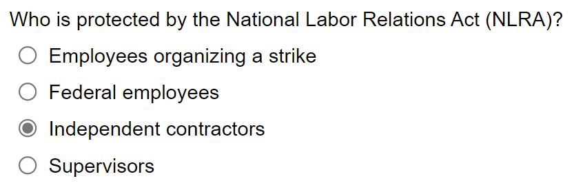 Who is protected by the National Labor Relations
