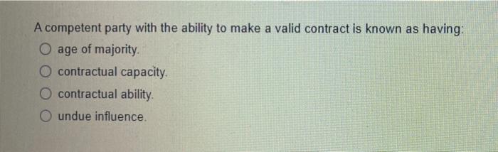 A competent party with the ability to make a