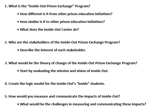 Case study of the "Inside-out" Prison Exchange