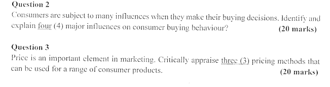 Question 2 Consumers are subject to many