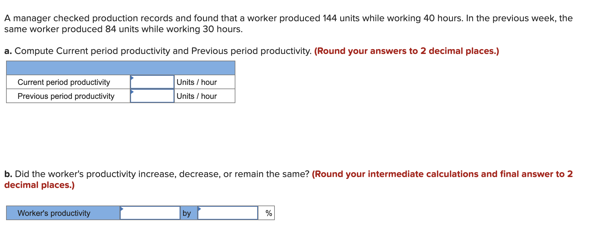 A manager checked production records and found