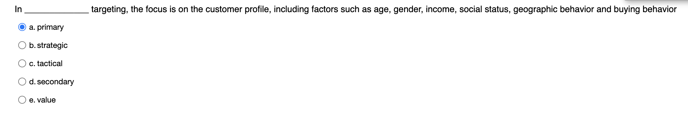 In targeting, common distribution channel factors