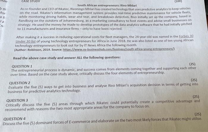 Please elabotrate where needed according to mark