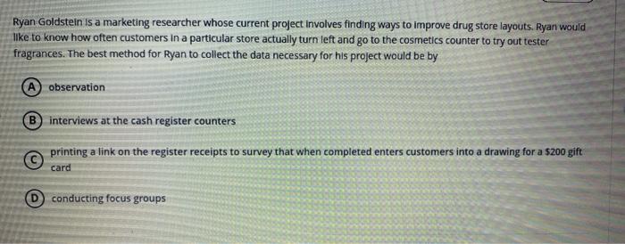 Ryan Goldstein Is a marketing researcher whose