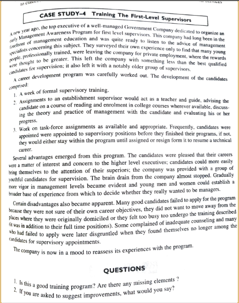 NCHINI CASE STUDY-4 Training The First-Level
