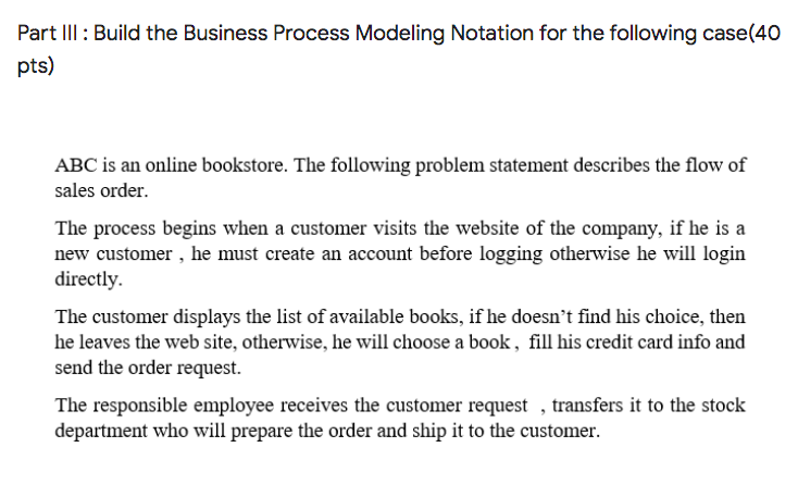 Part III : Build the Business Process Modeling