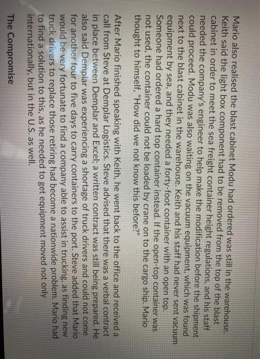 Question 7 (7 points) If you were responsible for