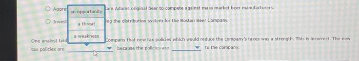 SWOT Analysis 3. SWOT analysis The Boston Beer