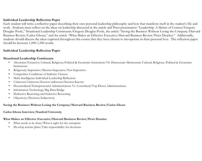 New answer please.. Reflection on leadership