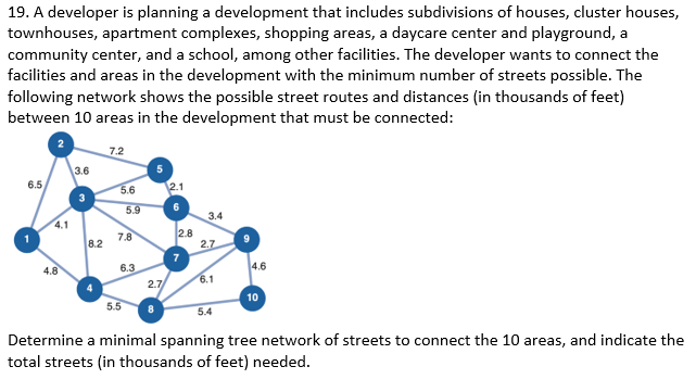 Solved by excel 19. A developer is planning a