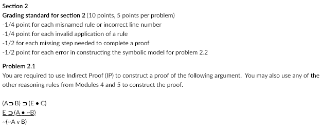 Section 2 Grading standard for section 2 (10